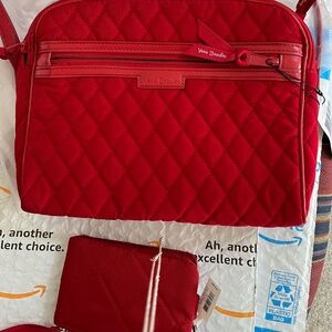 Vera Bradley Red Quilted Red Crossbody and Wallet